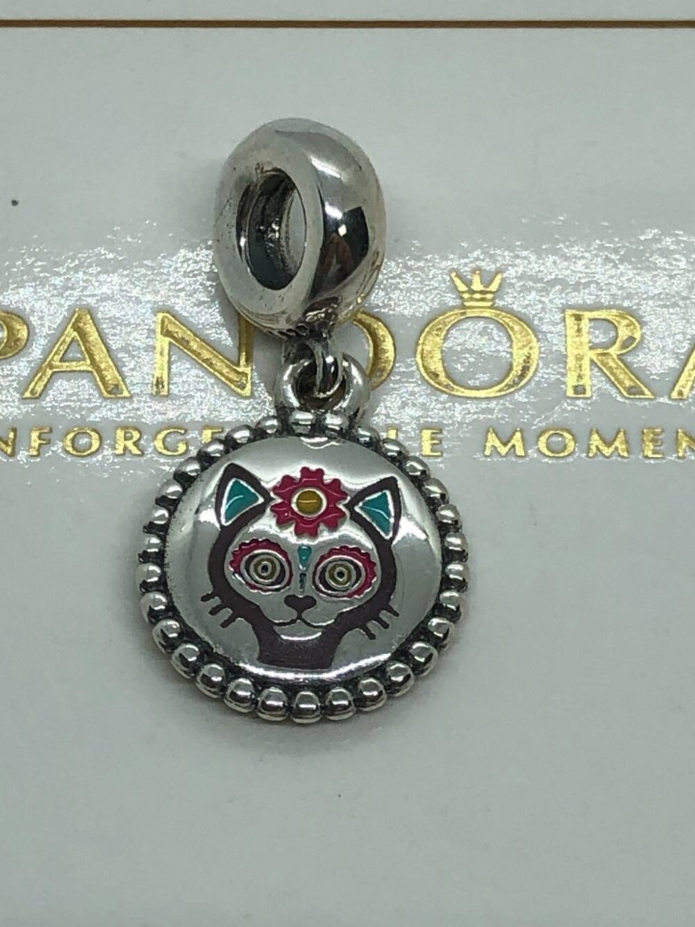 ✨🔥Pandora Calaca Gato Day of the Dead Country Of Mexico Exclusive Dangle Charm